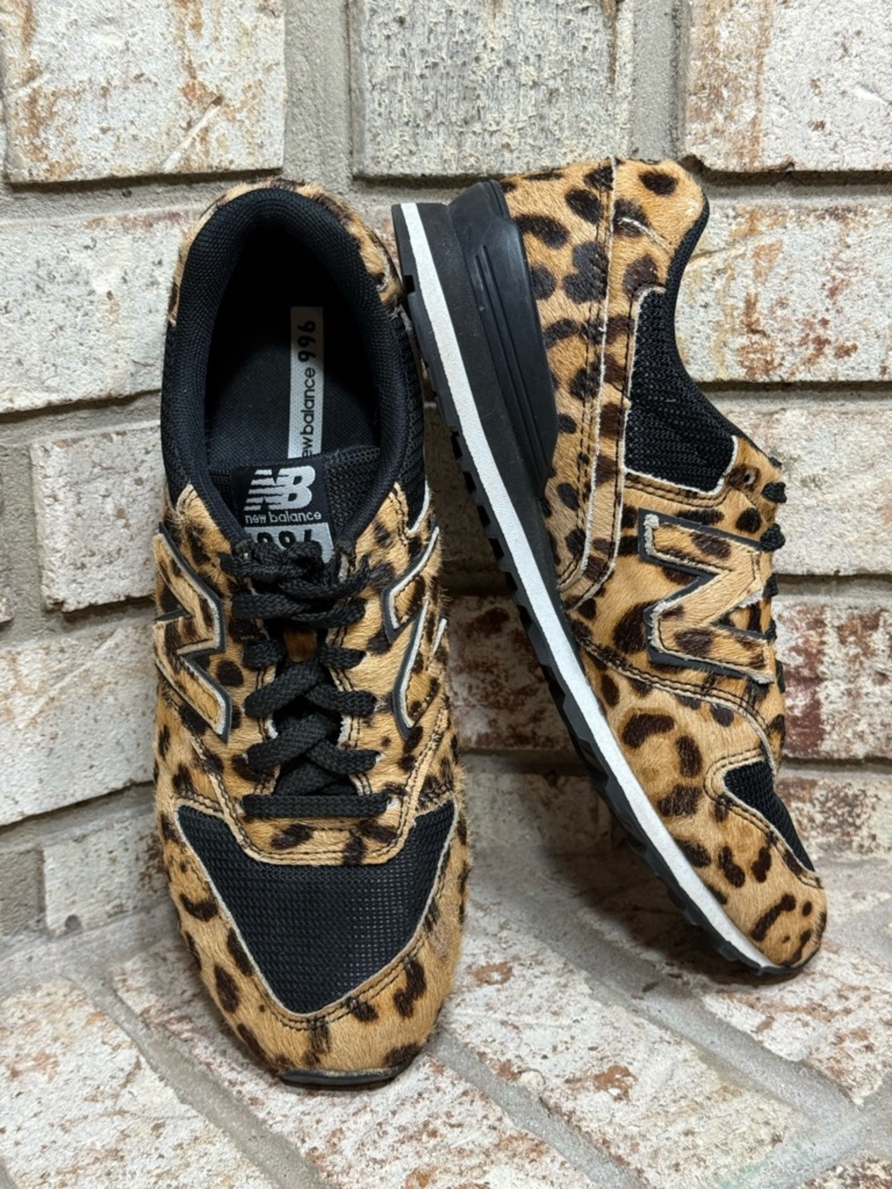 New Balance X J.Crew 996 Sneakers in Leopard Calf Hair LIMITED EDITION Size 8 - Picture 2 of 8